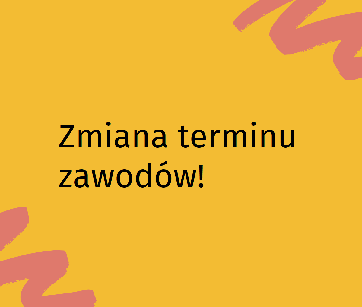 Zmiana terminu zawodów